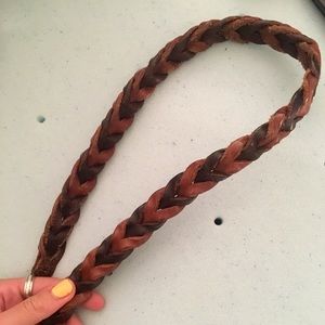 Abercrombie & Fitch Braided Brown Leather Belt